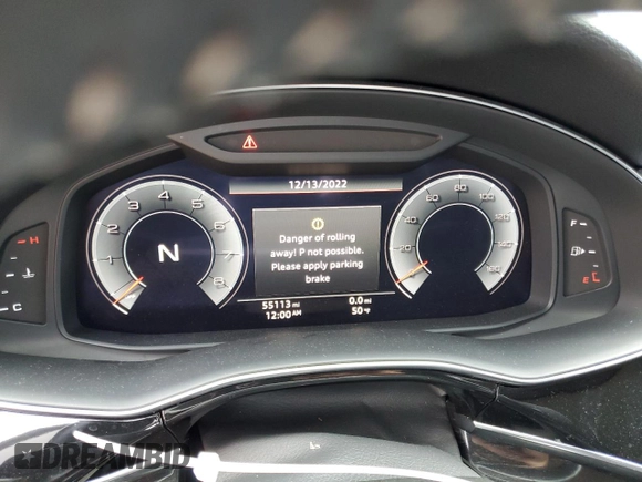 2019 Audi Q8 Premium Plus with VIN WA1BVAF19KD047856, listed as a Copart auction lot 71574172 with 55,113 mi miles. Bid and sale history available at carsss.com. Image 9.