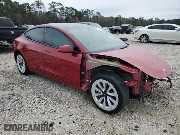 2023 Tesla Model 3 Long Range with VIN 5YJ3E1EB9PF471347, listed as a Copart auction lot 46281835 with Not Provided miles and Salvage Title. Bid and sale history available at DreamBid. Image 4.