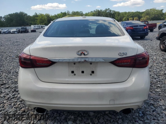 2020 Infiniti Q50 3.0t LUXE with VIN JN1EV7AP3LM208515, listed as a Copart auction lot 52169055 with 47,292 mi miles and Salvage Title. Bid and sale history available at carsss.com. Image 6.