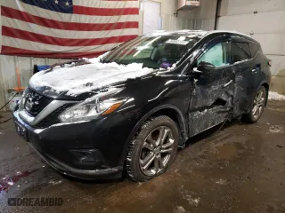 2018 Nissan Murano Platinum with VIN 5N1AZ2MH6JN125249, listed as a Copart auction lot 44945105 with 129,431 mi miles and Salvage Title. Bid and sale history available at carsss.com. Image 1.