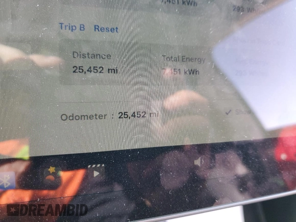 2023 Tesla Model Y Performance with VIN 7SAYGDEFXPF790747, listed as a Copart auction lot 42233855 with 25,452 mi miles and Salvage Title. Bid and sale history available at DreamBid. Image 9.