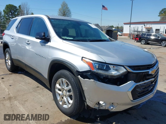 2021 Chevrolet Traverse LS with VIN 1GNERFKW1MJ255148, listed as a IAAI auction lot 41894997 with 74,333 mi miles. Bid and sale history available at carsss.com. Image 1.