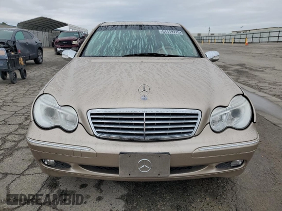 2001 Mercedes-Benz C 320 with VIN WDBRF64J61F054850, listed as a Copart auction lot 51119775 with 191,227 mi miles and Salvage Title. Bid and sale history available at DreamBid. Image 5.