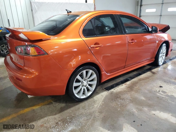 2010 Mitsubishi Lancer GTS with VIN JA32U8FW0AU010088, listed as a Copart auction lot 44047645 with 151,641 mi miles and Salvage Title. Bid and sale history available at carsss.com. Image 3.