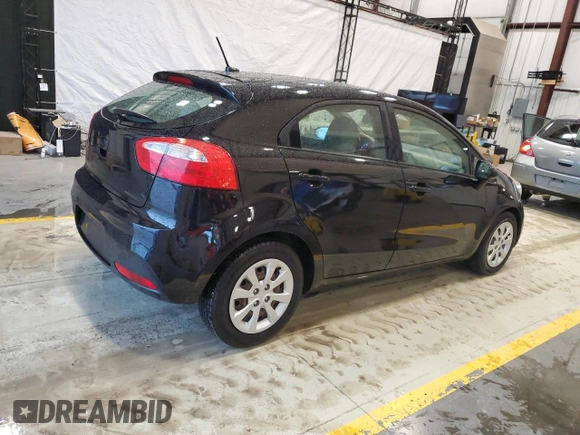 2012 Kia Rio LX with VIN KNADM5A36C6017394, listed as a Copart auction lot 54950815 with 121,300 mi miles and Clean Title. Bid and sale history available at DreamBid. Image 3.