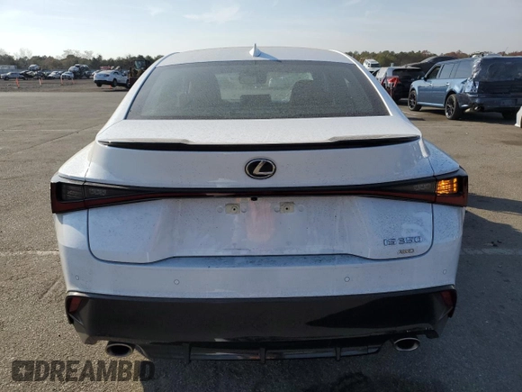 2023 Lexus IS with VIN JTHGZ1E29P5032672, listed as a Copart auction lot 78127104 with 6,239 mi miles and Salvage Title. Bid and sale history available at carsss.com. Image 6.