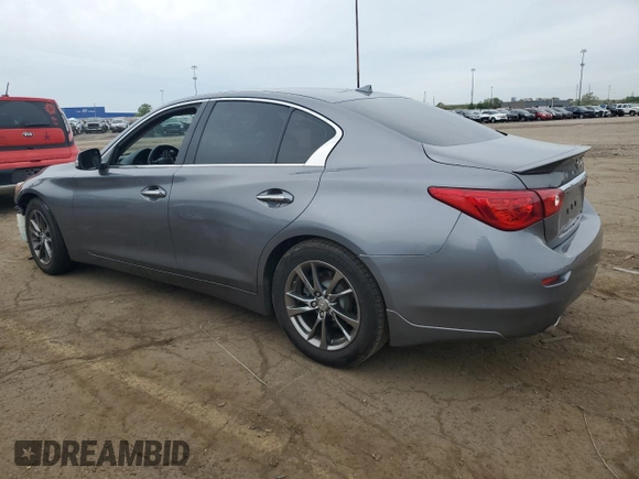 2015 Infiniti Q50 with VIN JN1BV7AP5FM356012, listed as a Copart auction lot 57848185 with 98,204 mi miles and Salvage title. Bid and sale history available at DreamBid. Image 2.
