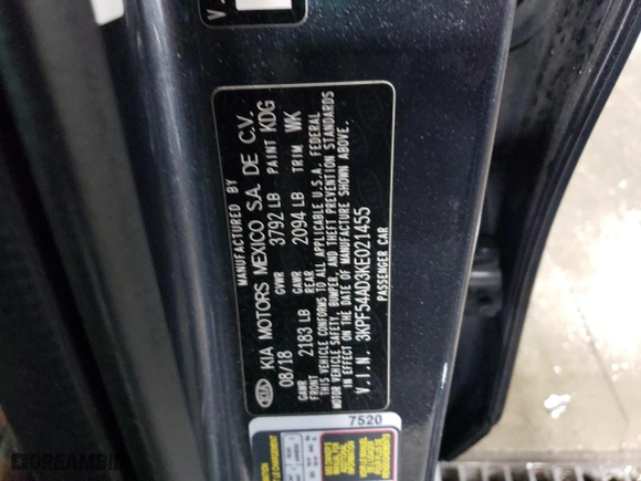 2019 Kia Forte EX with VIN 3KPF54AD3KE021455, listed as a Copart auction lot 75769754 with 56,321 mi miles and Salvage Title. Bid and sale history available at carsss.com. Image 14.