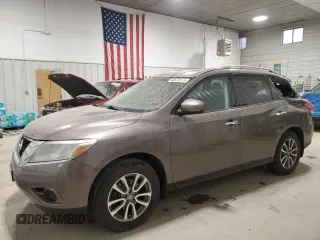 2014 Nissan Pathfinder SV with VIN 5N1AR2MM7EC698708, listed as a Copart auction lot 49578515 with 172,315 mi miles and Salvage Title. Bid and sale history available at carsss.com. Image 1.