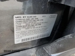 2024 Audi Q5 S line Premium Plus with VIN WA1EAAFY8R2109310, listed as a Copart auction lot 58716035 with Not provided miles and Salvage title. Bid and sale history available at DreamBid. Image 12.