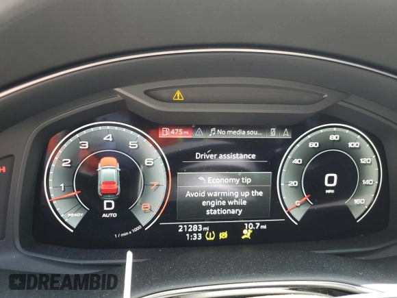 2022 Audi Q8 Prestige with VIN WA1FVBF1XND005269, listed as a Copart auction lot 50474954 with 21,283 mi miles. Bid and sale history available at carsss.com. Image 9.