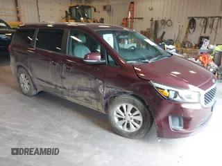 2017 Kia Sedona LX with VIN KNDMB5C15H6253952, listed as a IAAI auction lot 41881832 with 149,172 mi miles. Bid and sale history available at carsss.com. Image 1.
