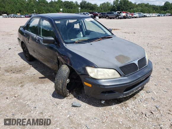 2002 Mitsubishi Lancer LS with VIN JA3AJ36EX2U002399, listed as a Copart auction lot 54435531 with 106,937 mi miles and Salvage Title. Bid and sale history available at carsss.com. Image 1.