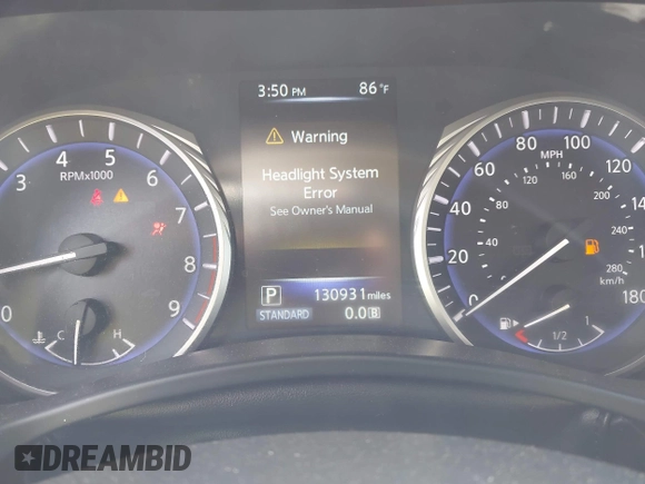 2014 Infiniti Q50 Sport with VIN JN1BV7ARXEM690925, listed as a IAAI auction lot 42163630 with 130,931 mi miles and . Bid and sale history available at carsss.com. Image 7.