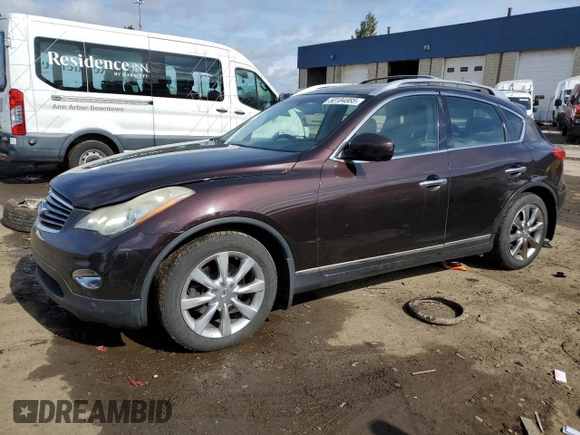 2010 Infiniti EX Journey z VIN JN1AJ0HR1AM753098, wystawiony jako Copart lot #50184885 z przebiegiem 114 220 mil mil oraz Czysty tytuł • Clean title. Historia ofert i sprzedaży dostępna na DreamBid. Obrazek 1.