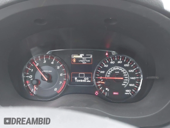 2018 Subaru WRX Premium with VIN JF1VA1C68J9832942, listed as a IAAI auction lot 42266390 with 104,946 mi miles and . Bid and sale history available at DreamBid. Image 7.