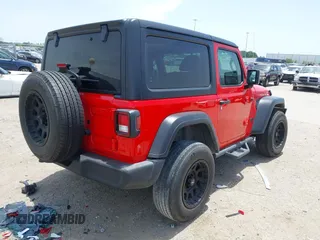 2022 Jeep Wrangler Sport with VIN 1C4GJXAG3NW195967, listed as a IAAI auction lot 42265207 with 41,220 mi miles and . Bid and sale history available at DreamBid. Image 4.