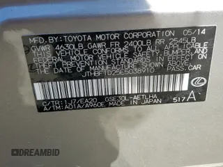 2014 Lexus IS 250 z VIN JTHBF1D25E5038910, wystawiony jako Copart lot #57897635 z przebiegiem 95 757 mil mil oraz Szkody całkowita. Historia ofert i sprzedaży dostępna na DreamBid. Obrazek 13.