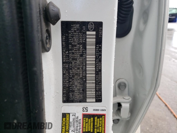 2019 Toyota Camry XSE with VIN 4T1B61HK4KU766467, listed as a Copart auction lot 57965424 with 55,525 mi miles and Salvage Title. Bid and sale history available at carsss.com. Image 14.