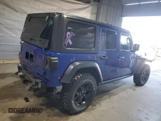 2020 Jeep Wrangler Unlimited Black and Tan with VIN 1C4HJXDG1LW267312, listed as a Copart auction lot 49658135 with 66,624 mi miles and Salvage title. Bid and sale history available at DreamBid. Image 3.