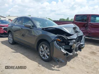 2025 Mazda CX-30 S Preferred with VIN 3MVDMBCM2SM776872, listed as a IAAI auction lot 42582130 with 9,541 mi miles and . Bid and sale history available at DreamBid. Image 1.