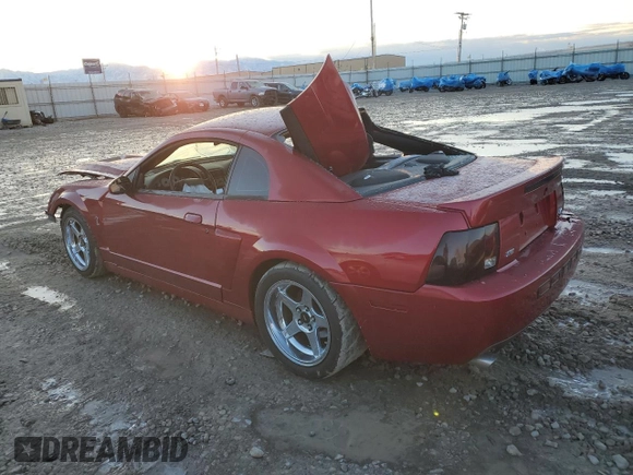 2003 Ford Mustang SVT Cobra with VIN 1FAFP48Y83F372748, listed as a Copart auction lot 87233364 with 109,157 mi miles and Salvage Title. Bid and sale history available at carsss.com. Image 2.
