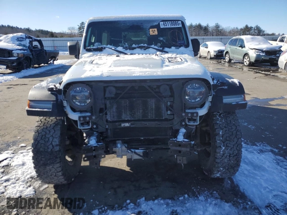 2021 Jeep Wrangler Unlimited Rubicon with VIN 1C4HJXFGXMW728148, listed as a Copart auction lot 45118085 with 97,754 mi miles and Salvage Title. Bid and sale history available at carsss.com. Image 5.
