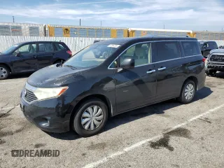 2012 Nissan Quest LE z VIN JN8AE2KP9C9044580, wystawiony jako Copart lot #57364735 z przebiegiem 110 815 mil mil oraz Szkoda całkowita • Salvage title. Historia ofert i sprzedaży dostępna na DreamBid. Obrazek 1.