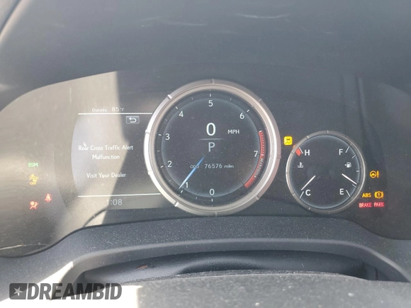 2020 Lexus RX 350 F Sport Performance with VIN 2T2YZMDA5LC257258, listed as a Copart auction lot 56735485 with 76,576 mi miles and Salvage title. Bid and sale history available at DreamBid. Image 9.