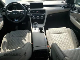 2022 Genesis G70 3.3T with VIN KMTG54TE7NU085709, listed as a Copart auction lot 75256984 with 26,468 mi miles and Clean Title. Bid and sale history available at carsss.com. Image 8.