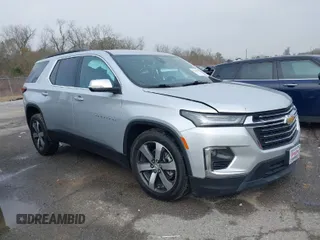 2022 Chevrolet Traverse LT Leather with VIN 1GNERHKW7NJ128403, listed as a IAAI auction lot 41384893 with 100,661 mi miles. Bid and sale history available at carsss.com. Image 1.