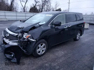 2015 Nissan Quest S with VIN JN8AE2KP4F9123739, listed as a Copart auction lot 37906614 with 0 mi miles and Salvage Title. Bid and sale history available at carsss.com. Image 1.