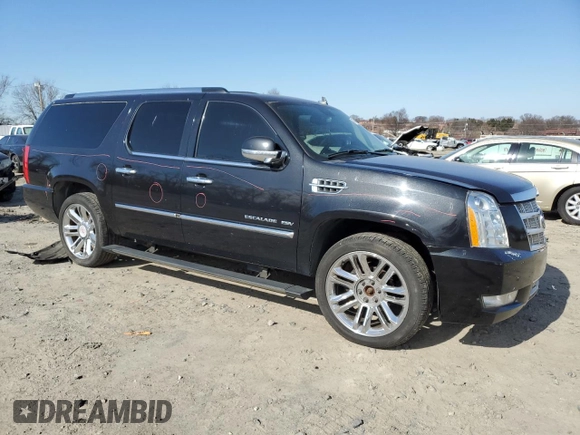 2011 Cadillac Escalade ESV Platinum Edition with VIN 1GYS4KEF0BR319171, listed as a Copart auction lot 47649995 with 194,202 mi miles and Salvage title. Bid and sale history available at DreamBid. Image 4.
