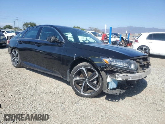 2019 Honda Accord Sport with VIN 1HGCV1F3XKA090777, listed as a Copart auction lot 55314915 with 52,077 mi miles and Salvage Title. Bid and sale history available at DreamBid. Image 4.