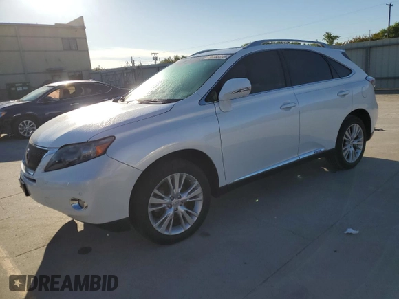 2011 Lexus RX 450h with VIN JTJZB1BA2B2405682, listed as a Copart auction lot 56355035 with 64,015 mi miles and Salvage title. Bid and sale history available at DreamBid. Image 1.