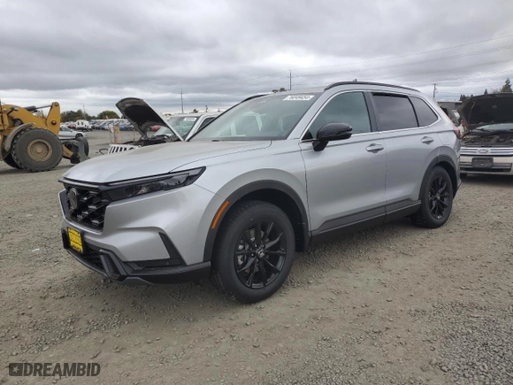 2025 Honda CR-V Hybrid Sport-L with VIN 7FARS6H81SE032222, listed as a Copart auction lot 76049454 with 60 mi miles and Salvage Title. Bid and sale history available at carsss.com. Image 1.