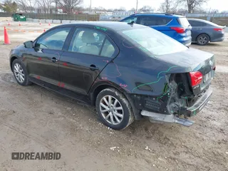 2012 Volkswagen Jetta Sedan SE w/Convenience with VIN 3VWDX7AJ5CM398348, listed as a IAAI auction lot 41708085 with 147,477 mi miles. Bid and sale history available at carsss.com. Image 3.
