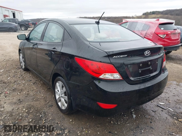 2013 Hyundai Accent GLS with VIN KMHCU4AE9DU379870, listed as a IAAI auction lot 41534029 with 102,610 mi miles. Bid and sale history available at carsss.com. Image 3.