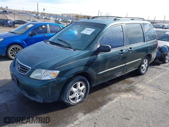 2000 Mazda MPV DX with VIN JM3LW28G0Y0102748, listed as a IAAI auction lot 41408850 with 281,995 mi miles. Bid and sale history available at carsss.com. Image 2.