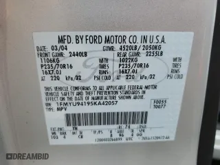 2005 Ford Escape Limited with VIN 1FMYU94195KA42057, listed as a Copart auction lot 50778125 with 137,435 mi miles and Clean Title. Bid and sale history available at carsss.com. Image 13.