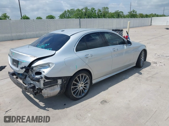 2016 Mercedes-Benz C 300 with VIN 55SWF4JBXGU165273, listed as a IAAI auction lot 42175112 with 104,261 mi miles and . Bid and sale history available at DreamBid. Image 4.