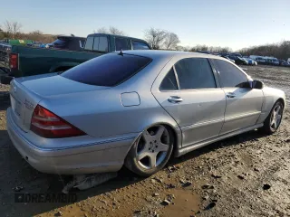 2002 Mercedes-Benz S-Class 4.3L with VIN WDBNG70JX2A233642, listed as a Copart auction lot 44129705 with 144,793 mi miles and Salvage Title. Bid and sale history available at carsss.com. Image 3.