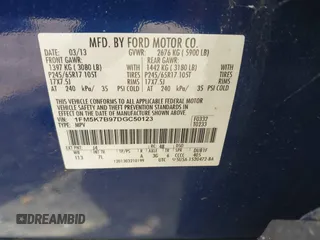 2013 Ford Explorer z VIN 1FM5K7B97DGC50123, wystawiony jako IAAI lot #42801689 z przebiegiem 158 148 mil mil oraz . Historia ofert i sprzedaży dostępna na DreamBid. Obrazek 9.