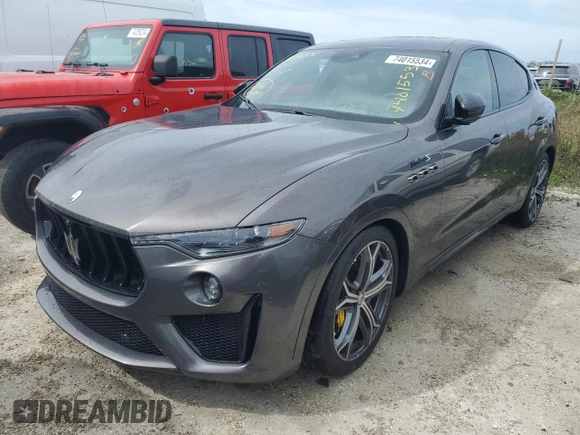 2022 Maserati Levante Modena S with VIN ZN661ZUM4NX393104, listed as a Copart auction lot 74015534 with Not Provided miles and Non Repairable. Bid and sale history available at carsss.com. Image 1.