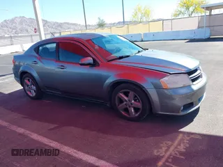 2013 Dodge Avenger SXT with VIN 1C3CDZCG3DN655815, listed as a IAAI auction lot 42190457 with 161,890 mi miles and . Bid and sale history available at carsss.com. Image 1.