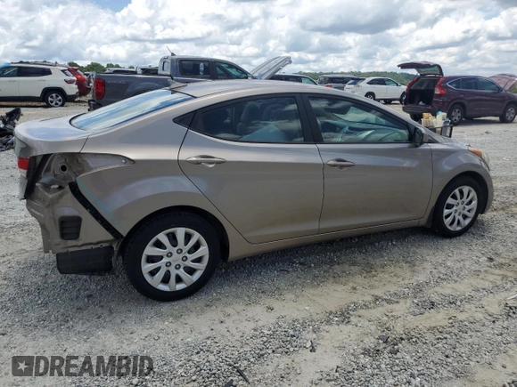 2013 Hyundai Elantra GLS with VIN 5NPDH4AE6DH169394, listed as a Copart auction lot 62767225 with 76,277 mi miles and Salvage title. Bid and sale history available at DreamBid. Image 3.