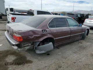 2001 BMW 7 Series 740iL with VIN WBAGH83411DP18779, listed as a Copart auction lot 43258765 with 110,214 mi miles and Salvage Title. Bid and sale history available at carsss.com. Image 3.