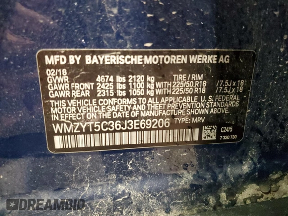 2018 MINI Countryman Cooper S with VIN WMZYT5C36J3E69206, listed as a Copart auction lot 78248944 with 59,832 mi miles and Salvage Title. Bid and sale history available at carsss.com. Image 13.