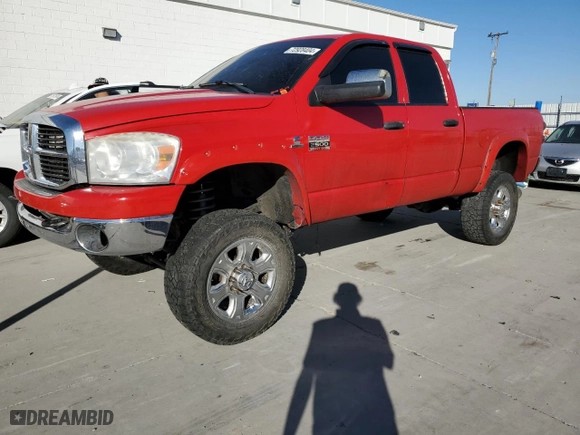 2007 Dodge Ram 2500 SLT with VIN 1D7KS28C07J510064, listed as a Copart auction lot 72928404 with 208,230 mi miles and Salvage Title. Bid and sale history available at carsss.com. Image 1.
