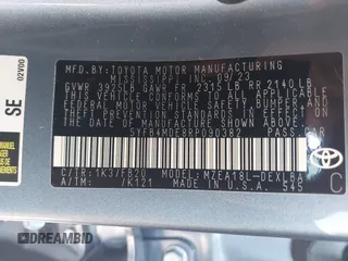2024 Toyota Corolla LE z VIN 5YFB4MDE8RP090382, wystawiony jako IAAI lot #40120052 z przebiegiem 35 350 mil mil oraz . Historia ofert i sprzedaży dostępna na DreamBid. Obrazek 9.